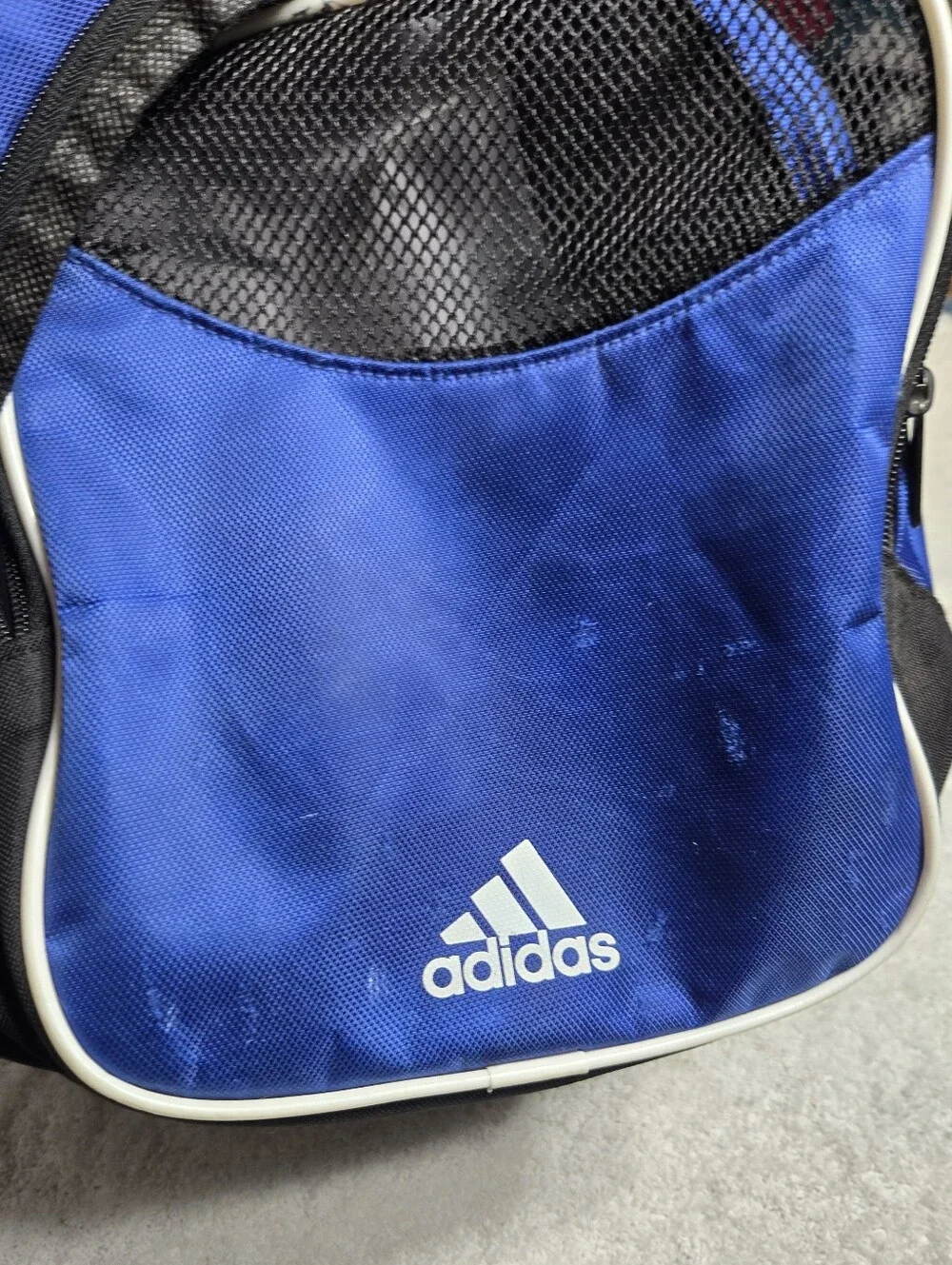 Adidas Small Gym Bag Blue White With Shoulder Strap